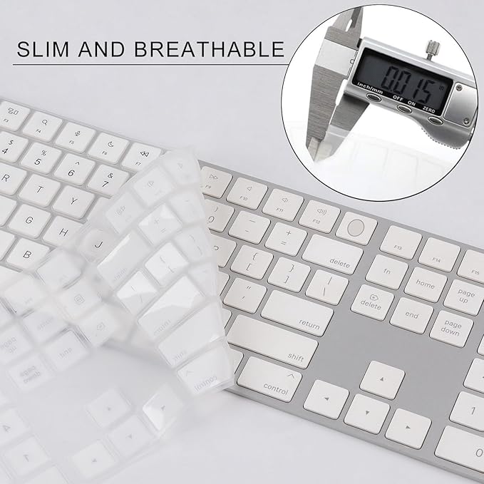 Allinside White Keyboard Cover for 2024 Mac Magic Keyboard - Image 4