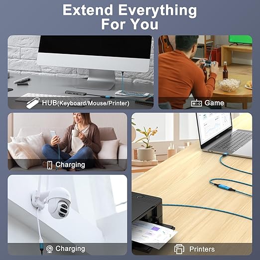 USB Extension Cable 10 FT, PlayStation, Hard Drive, Flash Drive - Image 6