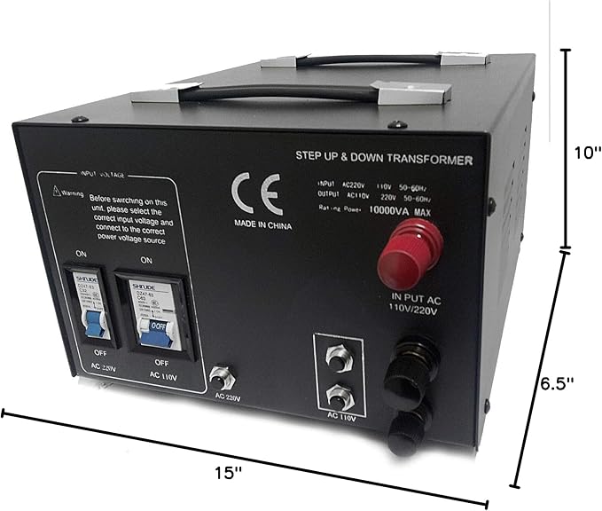 LiteFuze 10, 000 Watt Heavy Duty Voltage Converter Transformer - Image 4