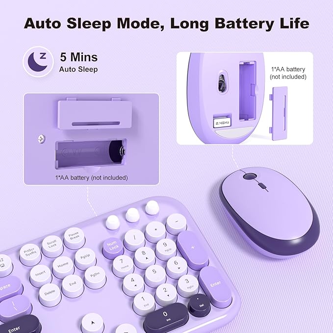 KNOWSQT Wireless Keyboard and Mouse Combo - Image 3