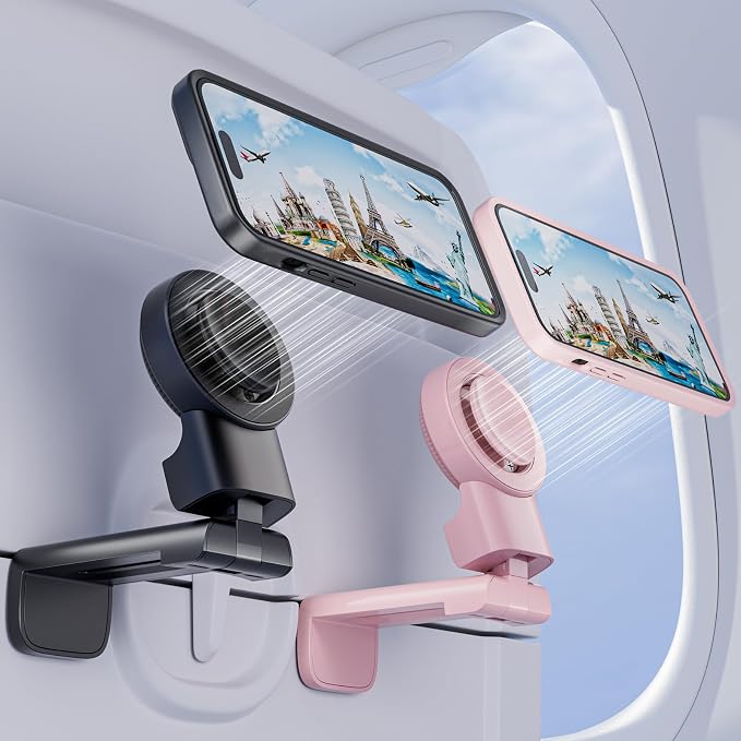 MiiKARE Travel Essentials Magnetic Airplane Phone Holder, Universal Handsfree by MiiKARE