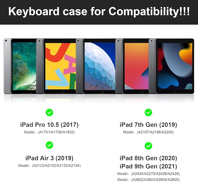 Black Keyboard Case for iPad Air 11 2024 and iPad Pro 11inch 2022-6th / - Image 2