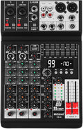 Audio Mixer 4 Channel Sound Mixer Console, Professional Music Mixing Board DJ by MIZISNR