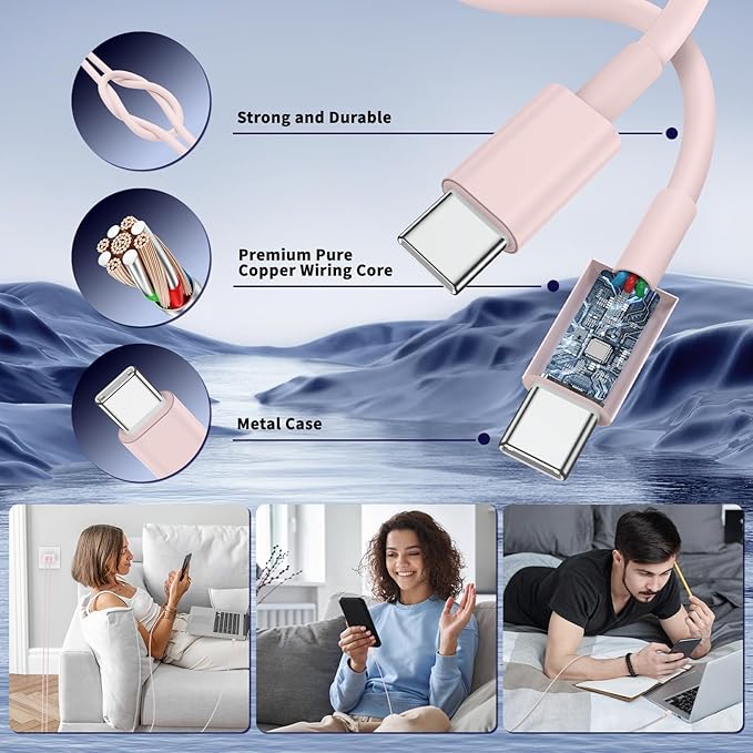 iPhone 16 15 Pro Max Charger Fast Charging, 45W Dual Port USB C Fast Charger - Image 5