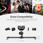 NEEWER 39.4”/100cm Motorized Camera Slider, App Wireless Control Carbon Fiber - Image 5