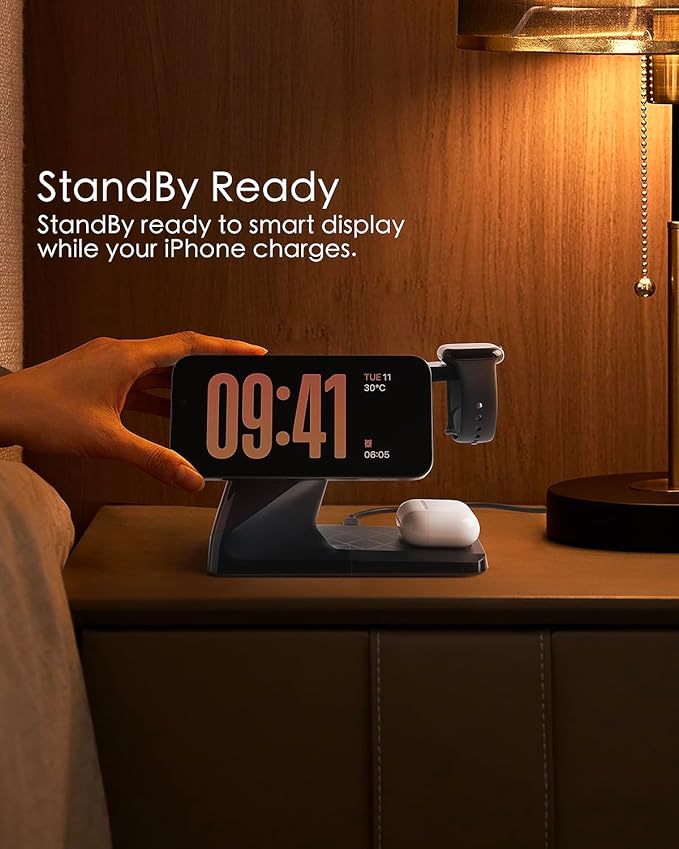 3 in 1 Charging Station for Apple Devices, Mag-Safe Charger Stand, Wireless - Image 3