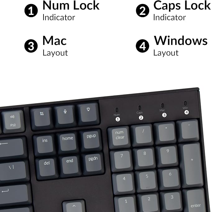 Keychron K10 Full Size Layout White LED Backlit Hot-Swappable Mechanical - Image 6