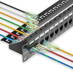 Patch Panel 24 Port Cat6 with Coupler Keystone, Cat6a Network Patch Panel 10G by Unknown