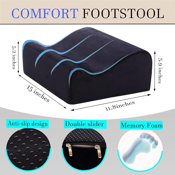 Foot Rest for Under Desk at Work, Ergonomic Under Desk Footrest - Image 5