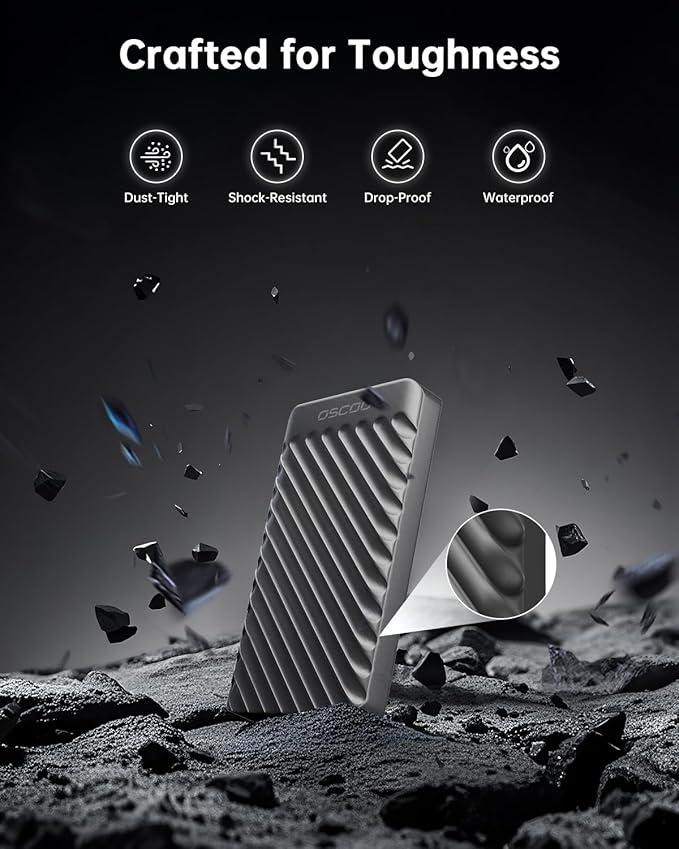 1TB Portable SSD, USB 3.2 Gen 2x2 External Solid State Drive, Dual USB-C&A - Image 7