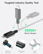 2 Pack 27W USB C to Lightning Cable Adapter, PD Fast Charging & Data Transfer - Image 7