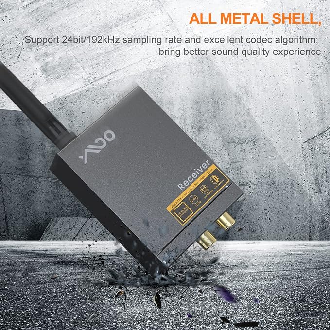 YMOO 2.4Ghz Wireless Audio Transmitter Receiver, 192kHz/24bit HiFi Audio - Image 6