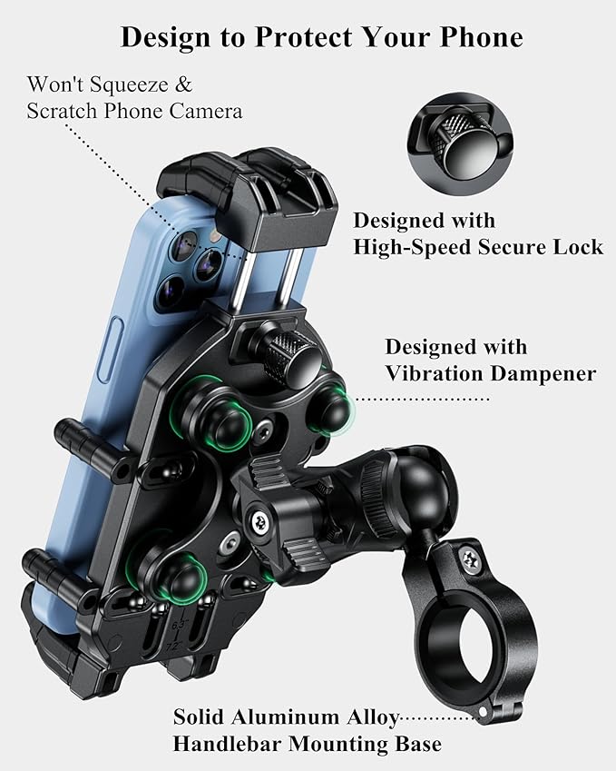 BRCOVAN Motorcycle Phone Mount Holder - Image 5