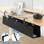No Drill Under Desk Cable Management Tray, Upgraded Oxford Fabric Wire - Image 3