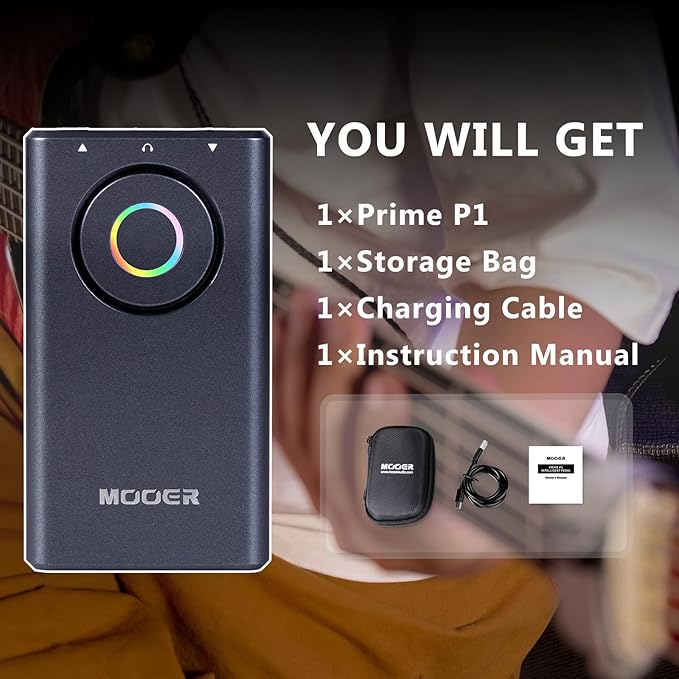 MOOER Prime P1 Multi-Effects Processor Headphone Amp, Bass Guitar Pedals - Image 7