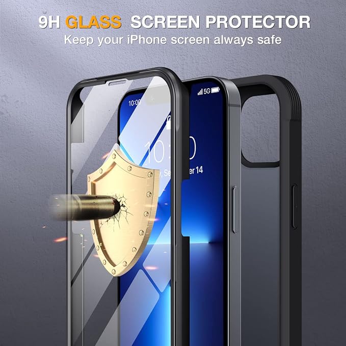 Miracase Glass Case for iPhone 13 Pro Max 6.7 inch, Upgrade Full-Body Clear - Image 5