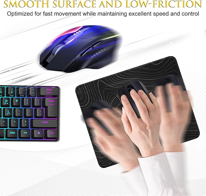 JIKIOU 3 Pack Mouse Pad with Stitched Edge, Comfortable Mouse Pads with - Image 5