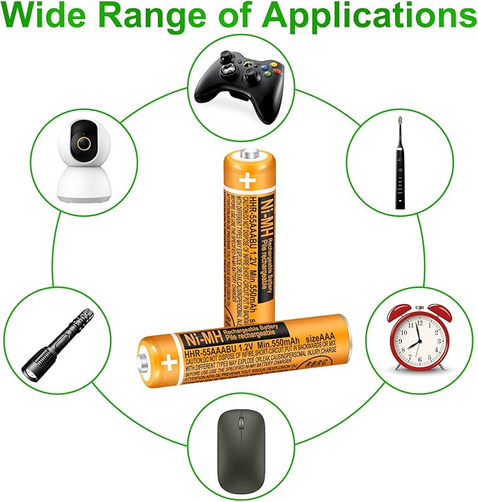 4 Pack HHR-55AAABU NI-MH Rechargeable Battery - Image 5