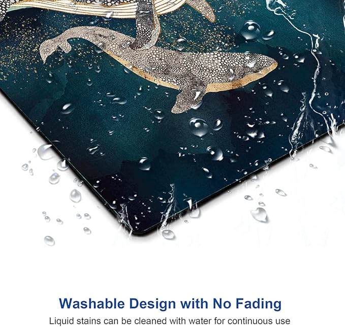 Whale Mouse Pad, Animals Art Mouse Pads, Mouse Mat Square Waterproof Mouse Pad - Image 5