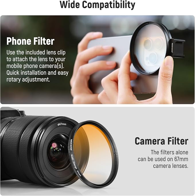 NEEWER Clip On 67mm Phone ND Filter Kit, Upgraded Lens Clip Cold Shoe - Image 6