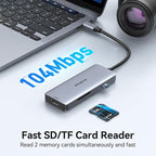 USB C Hub Adapter for MacBook Air, USB-C HD MI Dongle for MacBook Pro, 6 in 1 - Image 5