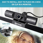 Webcam With Microphone and Speaker, 1080P Web Camera - Image 5