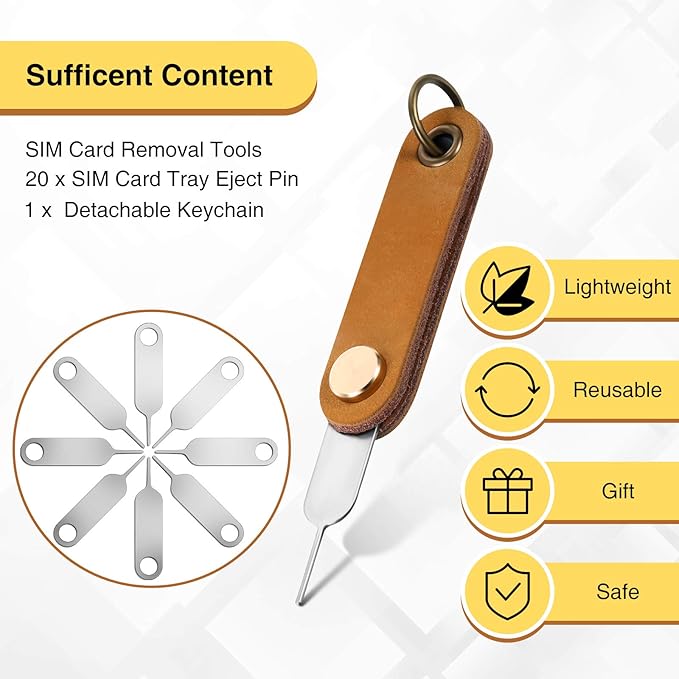 Weewooday 20 Pcs Sim Card Removal Tool Universal Sim Card Pin Card Tray Eject - Image 2
