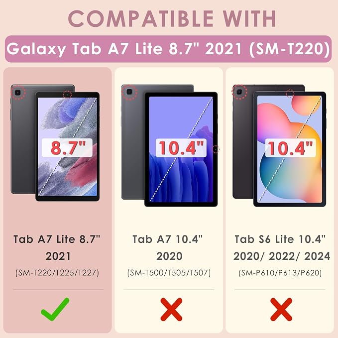 DETUOSI Backlit Keyboard Case for Samsung Galaxy Tab A7 Lite 8.7" 2021 - Image 2
