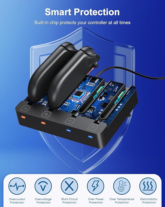 Controller Charger for Nintendo Switch 2 2025 and Switch 1, Horizontal Charging - Image 7