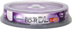 Smart Buy 10 Pack Bd-r Dl 50gb 6X Blu-ray Double Layer Recordable Disc Blank by Smartbuy