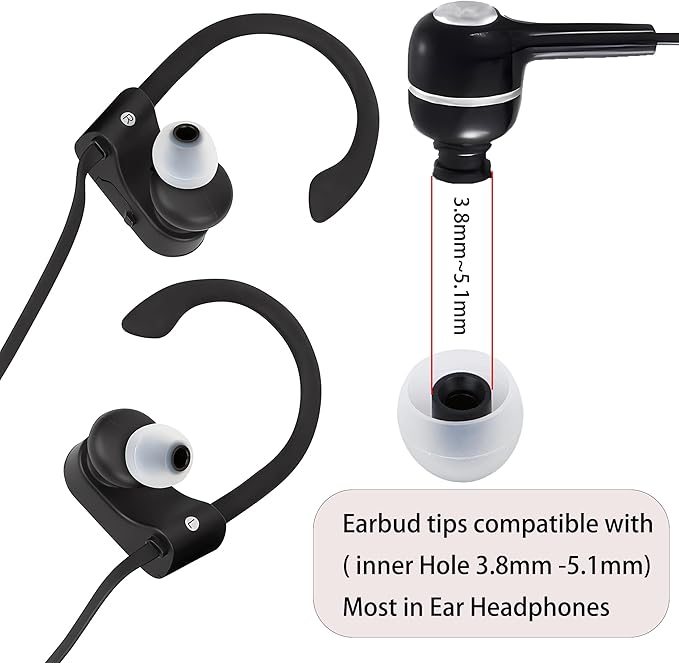 Replacement Earbud Tips Silicone Earbud Covers Fit Most in-Ear Earbuds - Image 3