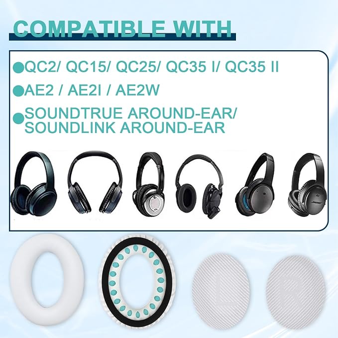 Replacement Earpads Cushions for Bose QuietComfort 35 & Quiet Comfort 35 II - Image 3