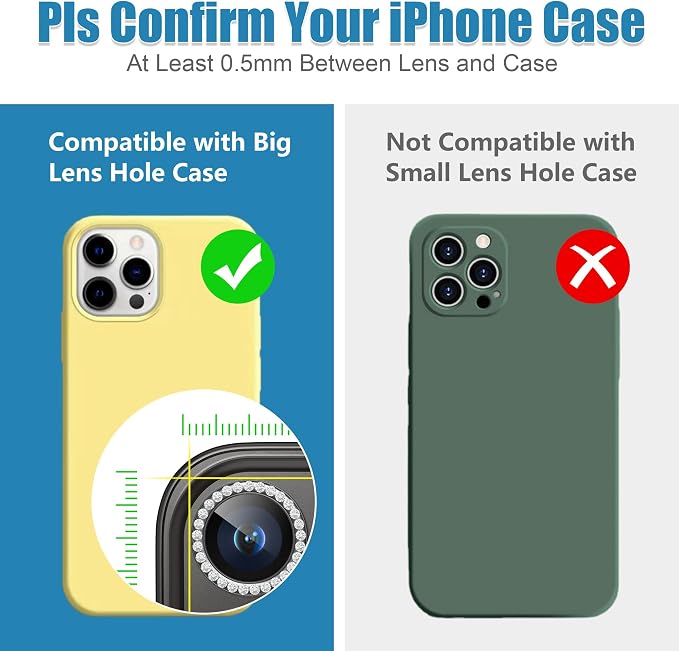 AGVEE 3+3 6 Pack for iPhone 15 Pro 6.1" / 15 Pro Max 6.7" Camera Lens Protector - Image 3
