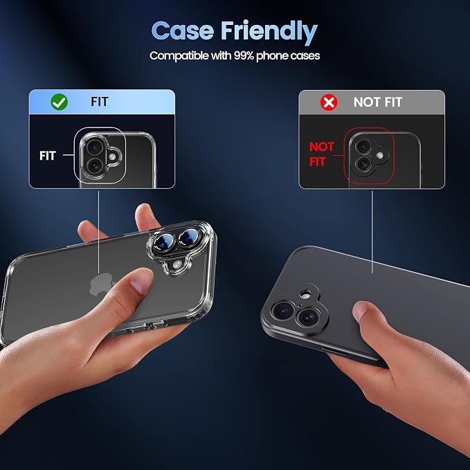 CACOE for iPhone 16/16 Plus Camera Lens Protector - Image 8