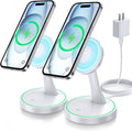 2 Pack Magnetic Wireless Charger Stand 15W Fast Mag-Safe Charger by Verticalmagneticcharging