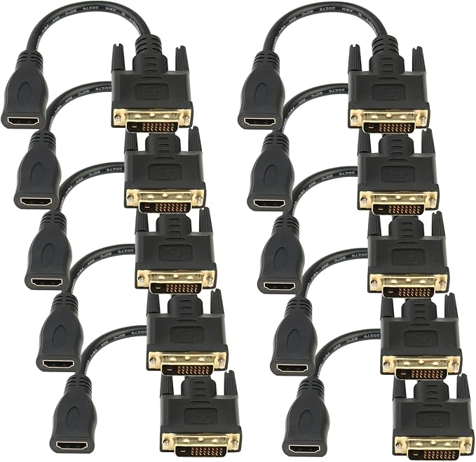 Bi-Directional HDMI Female to DVI-D Male Adapter, 1080P DVI to HDMI Conveter by Anbear