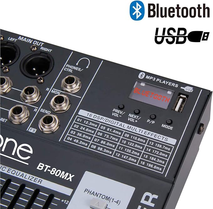 Boytone Dj Mixers 8 Channel Audio Mixer Sound Board - Image 5