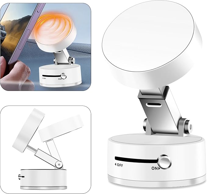 Foldable Vacuum Magnetic Suction Phone Holder, Retractable Magnetic Car - Image 8