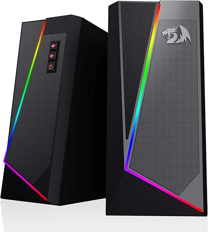 Redragon GS520 RGB Desktop Speakers, 2.0 Channel PC Computer Stereo Speaker by REDRAGON