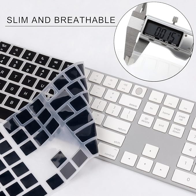 Allinside Black Keyboard Cover for 2024 Mac Magic Keyboard - Image 5