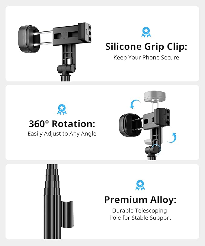 72'' Selfie Stick Tripod, Tripod - Image 5