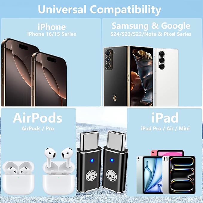 【Apple MFi Certified】Lightning to USB-C Adapter, Stuffcool 4Pack Lightning - Image 6