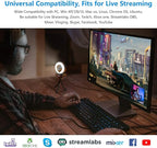 JIGA Streaming Webcam with Dual Microphone 1080P Adjustable Right Light Pro Web - Image 7
