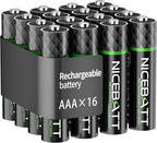 NICEBATT Rechargeable AAA Batteries 1100mAh, Premium NiMH Triple A Battery Low by Unknown