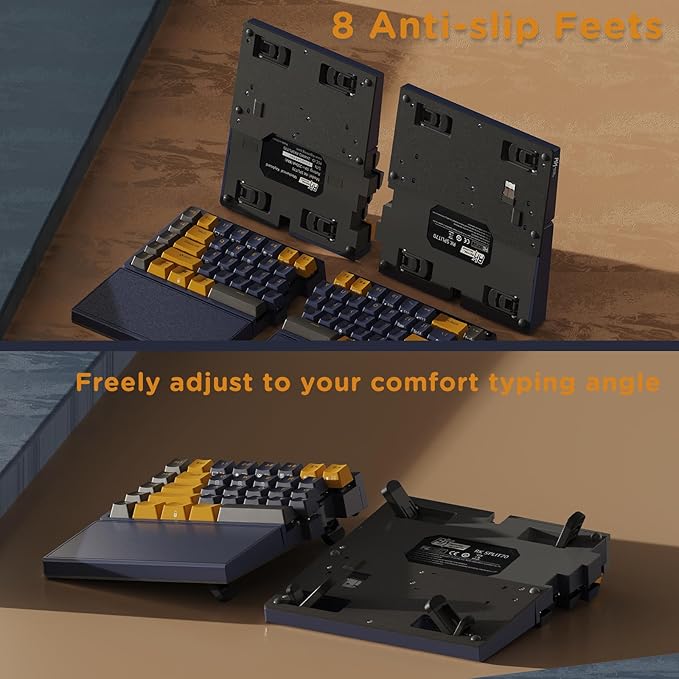 RK ROYAL KLUDGE RKS70 Ergonomic Split Keyboard, Wireless PC Gaming Keyboard - Image 4