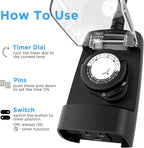 G-ELEK Outdoor Timer Outlet Waterproof, 24 Hour Outdoor Light Timer, Timers - Image 5