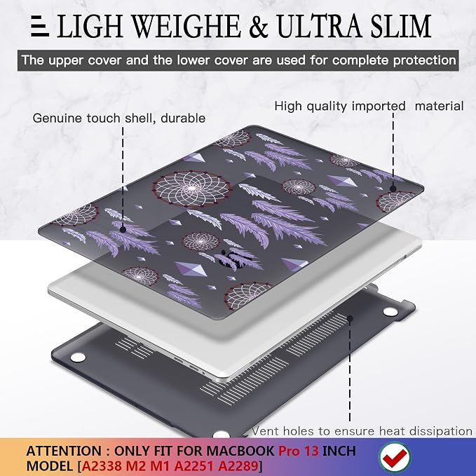 CISSOOK Compatible with MacBook Pro 13 inch 2025-2016 Release M2 M1 Chip A2338 - Image 4