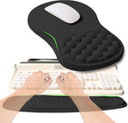 2-in-1 Ergonomic Set, Wave Rise Keyboard Wrist Rest and Massage Bulge Slope by KUOSGM