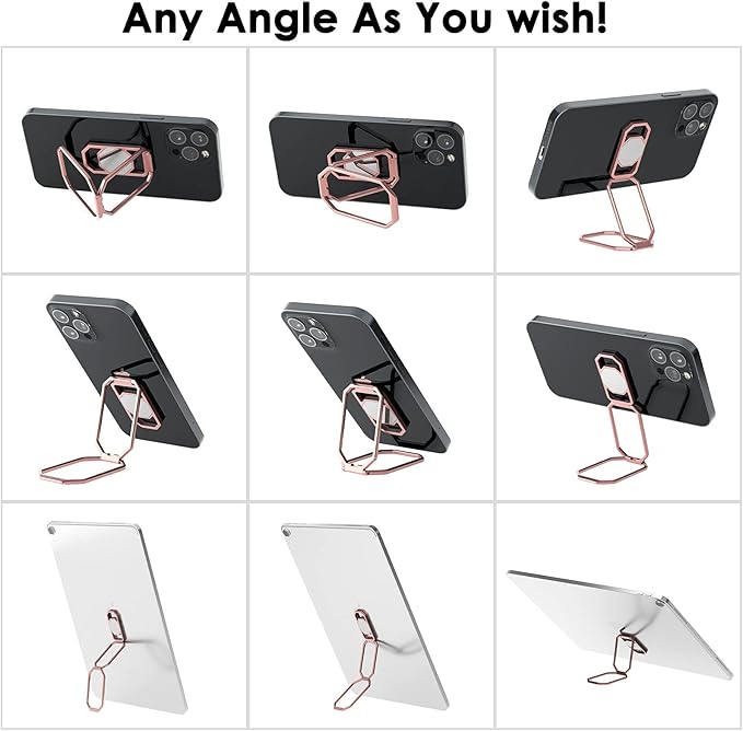 Phone Ring Holder Finger Kickstand, 360° Rotation Metal Phone Grip - Image 6