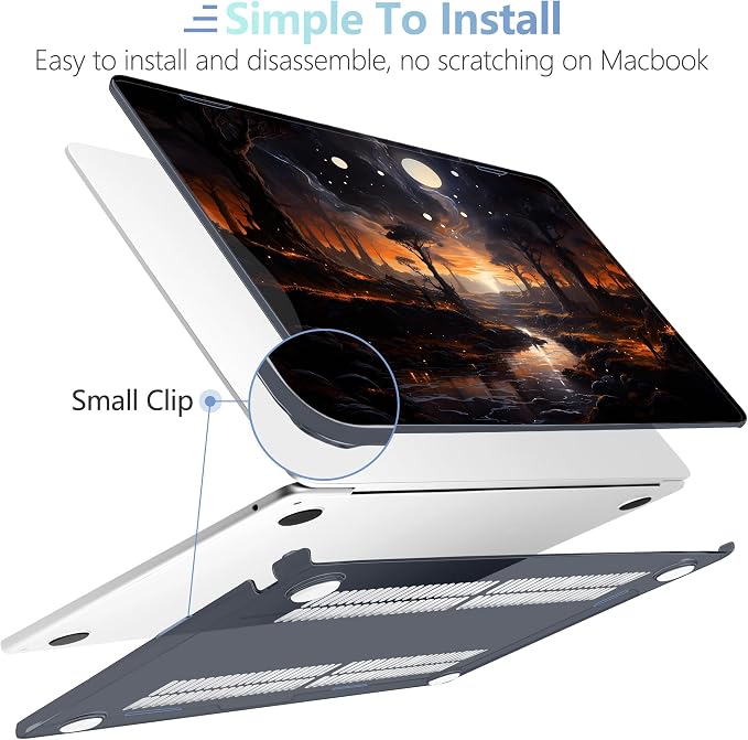MEEgoodo Case for M4/M3/M2 MacBook Air 13.6 inch Case 2025 2024 2022, Fit Model - Image 5